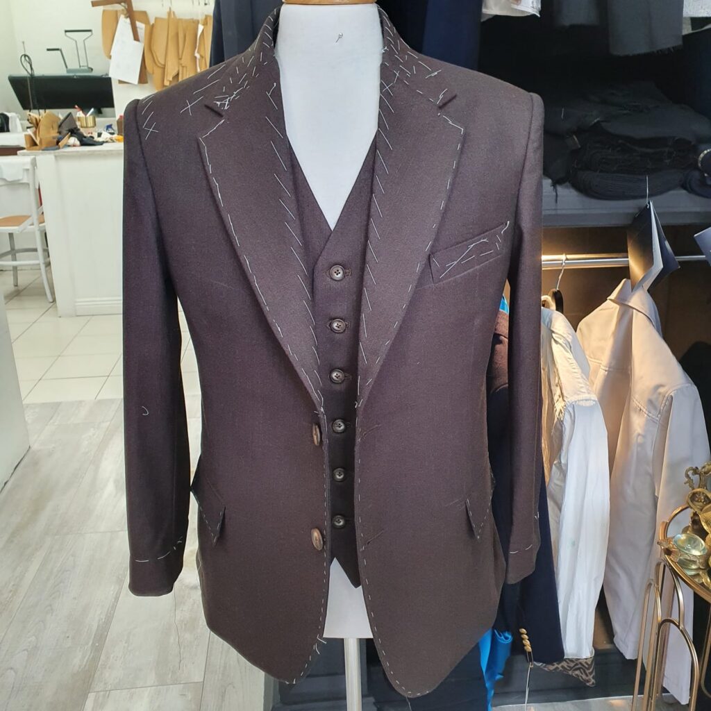 Handmade patterned blazer by the Tailor Khallouf